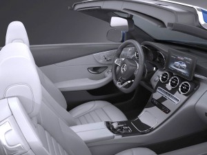Mercedes-Benz c-class cabrio 2017 Modelo 3D