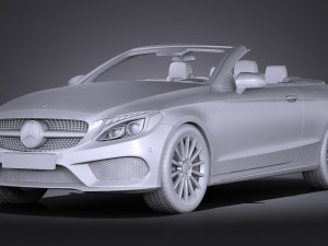 Mercedes-Benz c-class cabrio 2017 Modelo 3D
