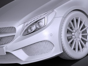 Mercedes-Benz c-class cabrio 2017 Modelo 3D