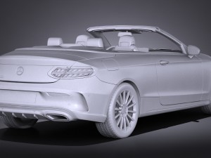 Mercedes-Benz c-class cabrio 2017 Modelo 3D