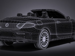 Mercedes-Benz c-class cabrio 2017 Modelo 3D