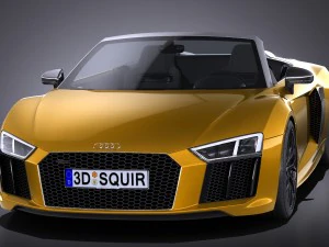 Audi R8 Spyder V10 2017 3D Model