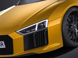 Audi R8 Spyder V10 2017 3D Модель