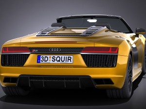 Audi R8 Spyder V10 2017 3D Модель