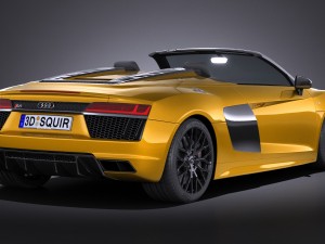 Audi R8 Spyder V10 2017 3D Модель