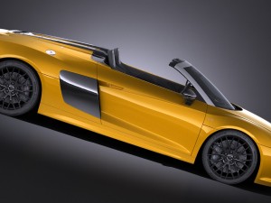 Audi R8 Spyder V10 2017 3D Модель