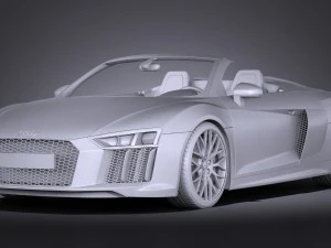 Audi R8 Spyder V10 2017 3D Model