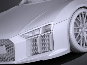 Audi R8 Spyder V10 2017 3D Модель