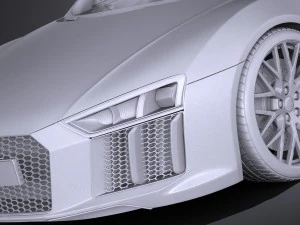 Audi R8 Spyder V10 2017 3D Model