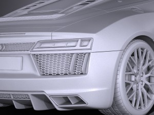 Audi R8 Spyder V10 2017 3D Модель