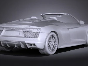 Audi R8 Spyder V10 2017 3D Model