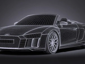 Audi R8 Spyder V10 2017 3D Model
