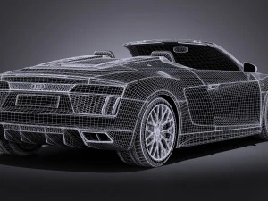 Audi R8 Spyder V10 2017 3D Model