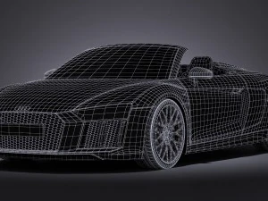 Audi R8 Spyder V10 2017 3D Model