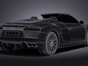 Audi R8 Spyder V10 2017 3D Модель