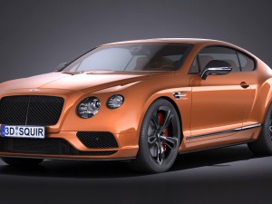 bentley continental gt speed black edition 2017 3D Model