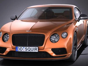 Bentley Continental GT Speed Black Edition 2017 3D Model