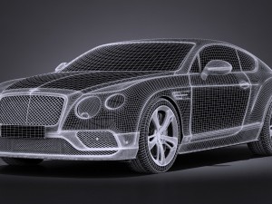 Bentley Continental GT Speed Black Edition 2017 3D Model