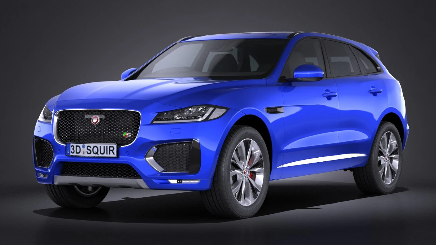 Jaguar F-pace S 2017 3D Model .c4d .max .obj .3ds .fbx .stl .blend 