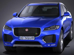 Jaguar F-pace S 2017 3D Model