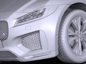 Jaguar F-pace S 2017 3D Модель