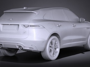 Jaguar F-pace S 2017 3D Модель