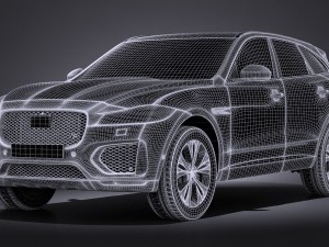 Jaguar F-pace S 2017 3D Модель