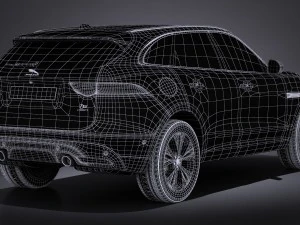 Jaguar F-pace S 2017 3D Model