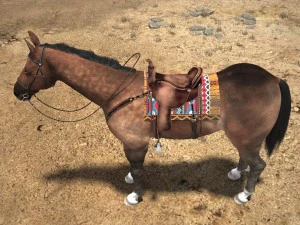 Kowbojski Koń Z Siodłem Model 3D