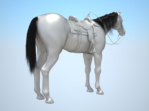 Cowboy Horse With Saddle 3D 모델