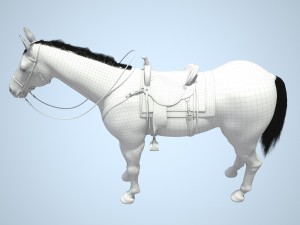 Cowboy Horse With Saddle 3D 모델