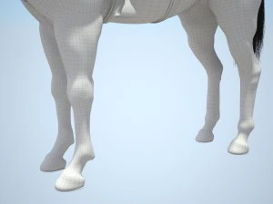 Kowbojski Koń Z Siodłem Model 3D