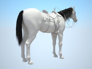 Cowboy Horse With Saddle 3D 모델