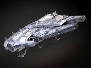 Starwars Millennium Falcon with Interior 3D Model