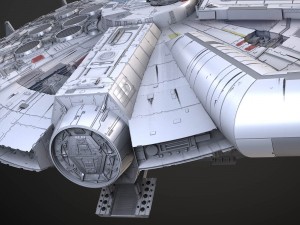 Starwars Millennium Falcon with Interior 3D Model