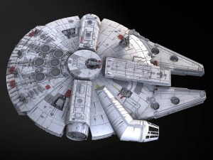 Starwars Millennium Falcon with Interior 3D Model
