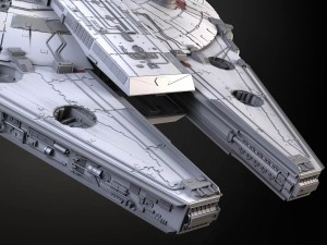 Starwars Millennium Falcon with Interior 3D Model