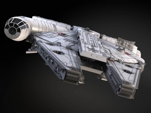 Starwars Millennium Falcon with Interior 3D Model