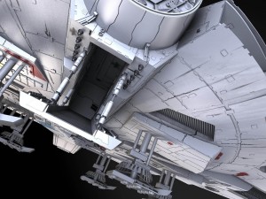 Starwars Millennium Falcon with Interior 3D Model