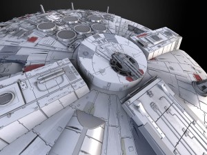 Starwars Millennium Falcon with Interior 3D Model