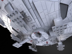 Starwars Millennium Falcon with Interior 3D Model