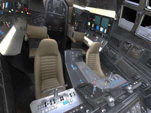 Starwars Millennium Falcon with Interior 3D Model