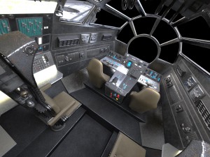 Starwars Millennium Falcon with Interior 3D Model