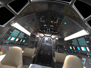 Starwars Millennium Falcon with Interior 3D Model