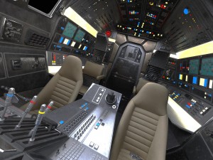Starwars Millennium Falcon with Interior 3D Model