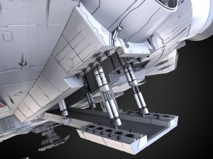 Starwars Millennium Falcon with Interior 3D Model