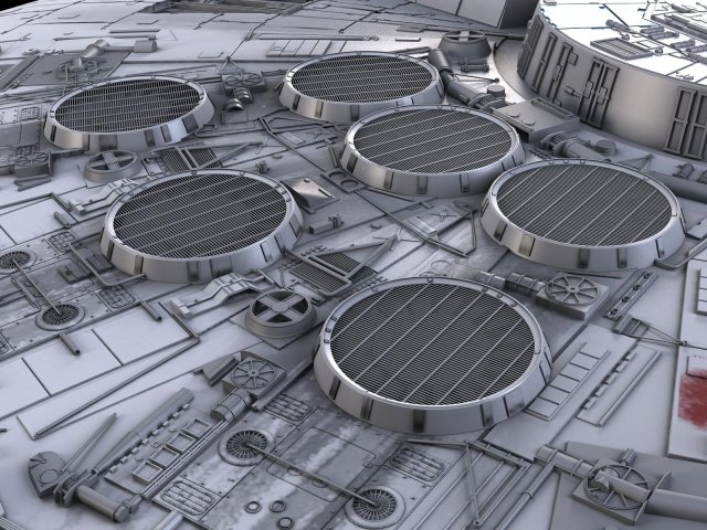 Star wars Millennium Falcon 3D Model in Fantasy Spacecraft 3DExport