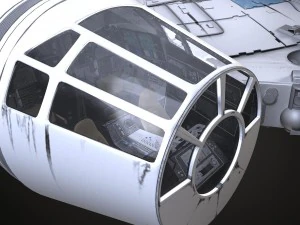 Starwars Millennium Falcon with Interior 3D Model