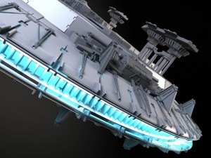 Starwars Millennium Falcon with Interior 3D Model