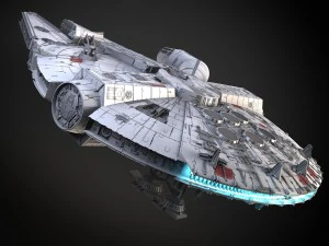 Starwars Millennium Falcon with Interior 3D Model